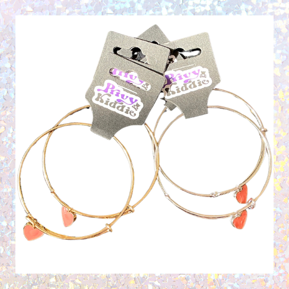Heart Charm Bangle