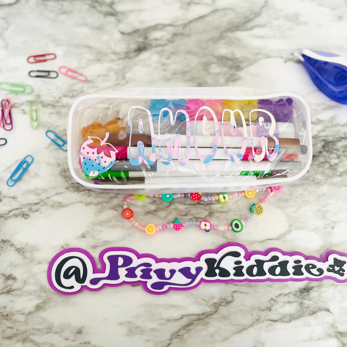 Personalized Clear Pencil Pouch