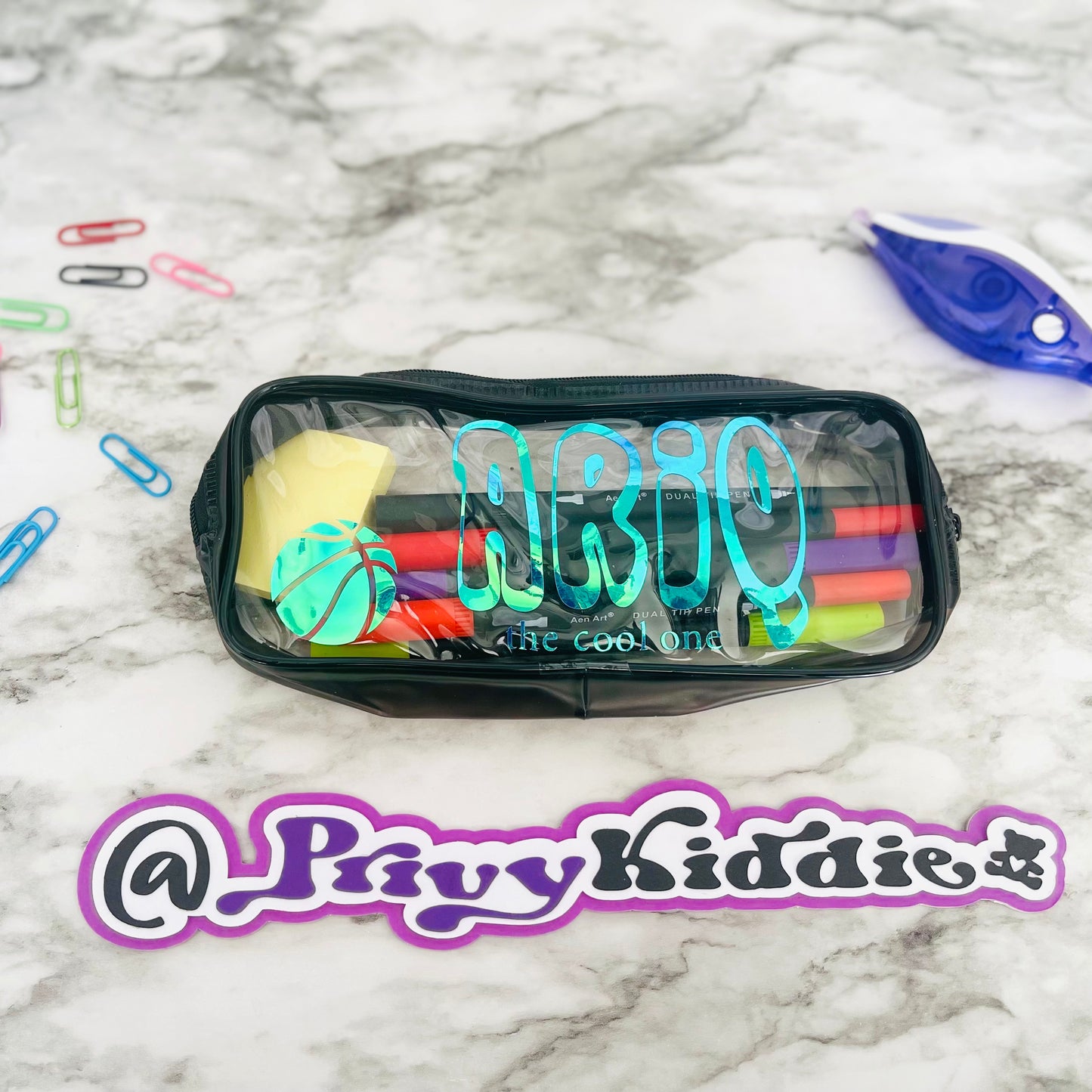Personalized Clear Pencil Pouch